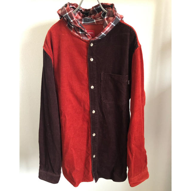 SUPREME 18AW Hooded Corduroy Shirt