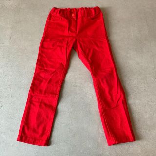 プチバトー(PETIT BATEAU)のプチバトー キッズ110サイズ　パンツ　赤　中古(パンツ/スパッツ)