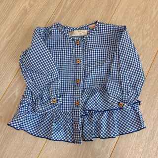 ザラキッズ(ZARA KIDS)のZARAベビー チェックブラウス(シャツ/カットソー)