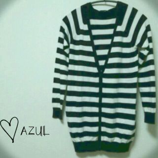 アズールバイマウジー(AZUL by moussy)のAZUL♡ボーダーカーディガン(カーディガン)