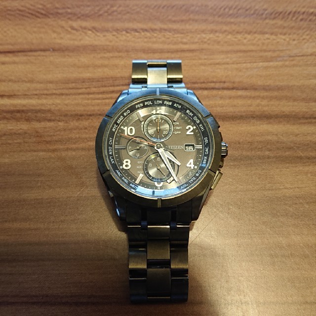 【値引き】腕時計 シチズン アテッサ ブラックチタン AT8166-59E