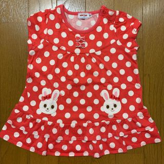 ミキハウス(mikihouse)のnaaaaaamy様専用 ミキハウス♡うさこちゃん ドットフリルチュニック 90(Tシャツ/カットソー)