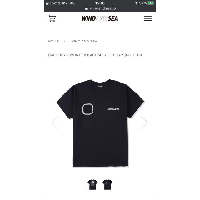 CASETiFY × WDS SEA black TEE Lサイズ-