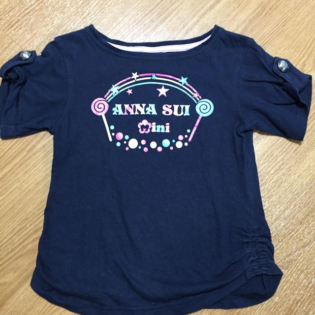 売切れ　アナスイミニ110紺色Tシャツキッズ服女の子用(90cm~)