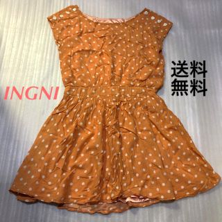 イング(INGNI)のオレンジドット　ワンピース(ミニワンピース)