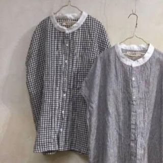 ネストローブ(nest Robe)のei♡様専用✩ネストローブ【fog/linen work】クレリックブラウス(シャツ/ブラウス(半袖/袖なし))