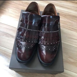 サルトル(SARTORE)のSARTOREキルトシューズ限定色ボルドー24cm(ローファー/革靴)