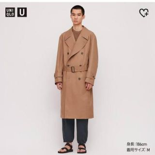 ユニクロ(UNIQLO)のUniqlo U ブロックテックトレンチコート　ブラウン(トレンチコート)