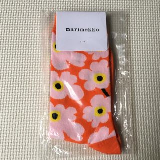 マリメッコ(marimekko)のマリメッコ　オレンジ(ソックス)