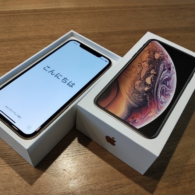 iPhone - 美品 Apple iPhone XS 64GB ゴールドSIMフリー ケース付