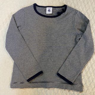 プチバトー(PETIT BATEAU)のプチバトー　ボーダー ロンT 4/102(ワンピース)