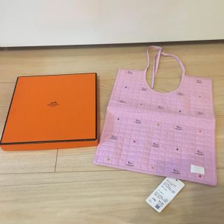 エルメス(Hermes)のエルメス HERMES スタイ ピンク よだれかけ 出産祝 お宮参り お食い初め(ベビースタイ/よだれかけ)