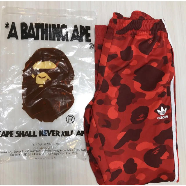 adidas bape トラックパンツ　ジャージ　XO RED