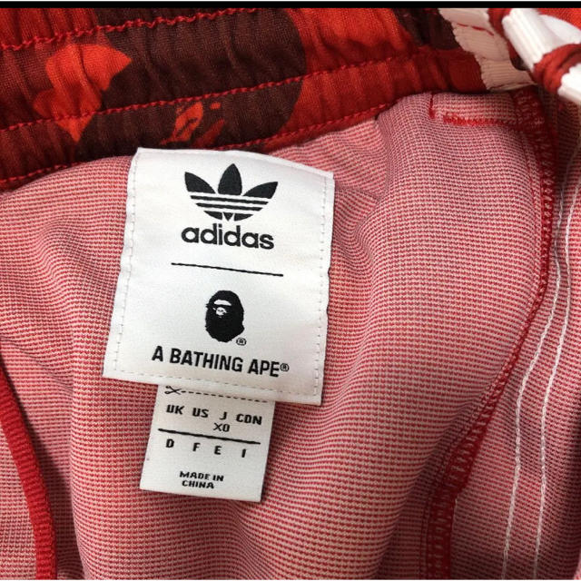 adidas bape トラックパンツ　ジャージ　XO RED