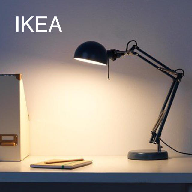 IKEA(イケア)のIKEA イケア FORSÅ フォルソー ワークランプ 青【新品 未使用】 インテリア/住まい/日用品のライト/照明/LED(テーブルスタンド)の商品写真