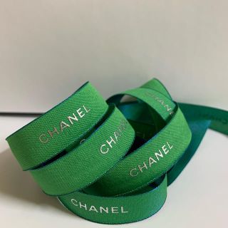 シャネル(CHANEL)のCHANEL ラッピング リボン グリーン イエロー(ラッピング/包装)