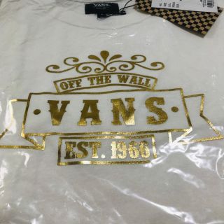 ヴァンズ(VANS)の週末限定値下げ❗️【新品】VANS バンズ　Tシャツ　半袖　Sサイズ　ゴールド(Tシャツ(半袖/袖なし))