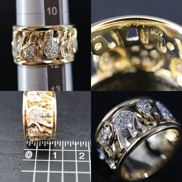 K18 ダイヤモンド デザイン 0.41ct リング レディースのアクセサリー(リング(指輪))の商品写真