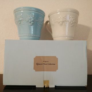 ウェッジウッド(WEDGWOOD)の新品 未使用 WEDGWOOD ウェッジウッド マグカップ コップ 青 白(グラス/カップ)