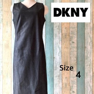 ダナキャランニューヨーク(DKNY)の【美品】DKNY 大きいサイズ！アシンメトリー ノースリ タイトワンピース(ロングワンピース/マキシワンピース)