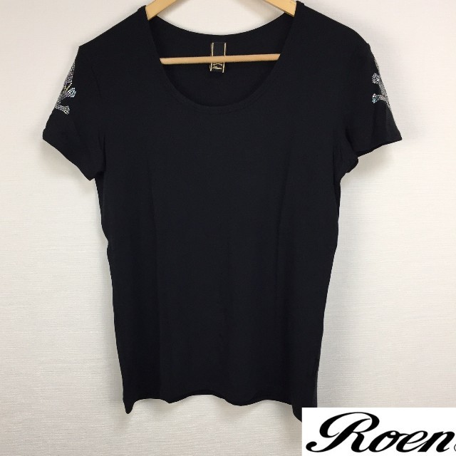 Roen(ロエン)の美品 Roen ロエン 半袖Tシャツ ブラック サイズM メンズのトップス(Tシャツ/カットソー(半袖/袖なし))の商品写真
