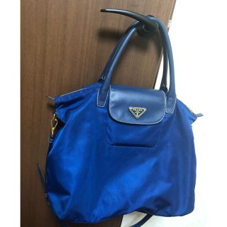 プラダ(PRADA)の美品✨PRADA ハンド＆ショルダーバッグ♡ブルー(ショルダーバッグ)