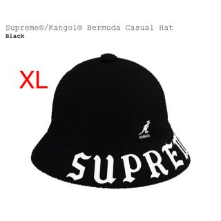 シュプリーム(Supreme)のsupreme kangol bermuda casual hat 黒　XL(ハット)