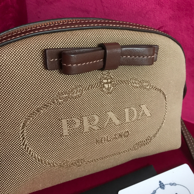 PRADA(プラダ)のPRADA プラダ ポーチ ブラウン 未使用 レディースのファッション小物(ポーチ)の商品写真