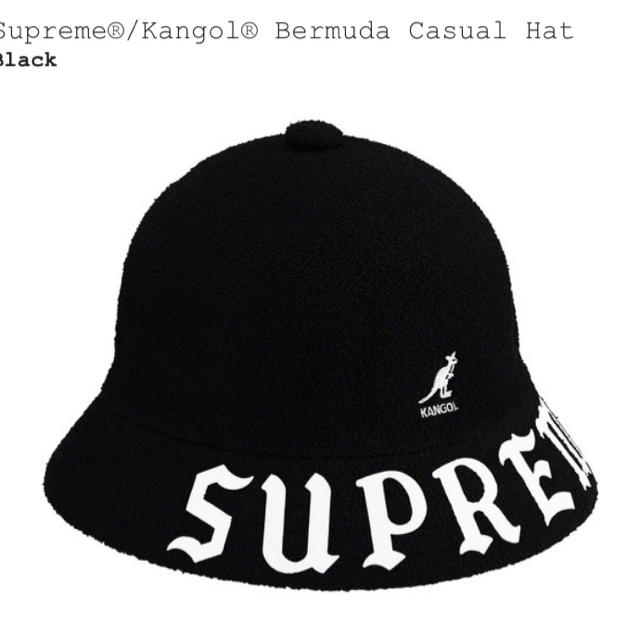 Supreme/Kangol Bermuda Casual Hat 黒 L 現品限り一斉値下げ! 37