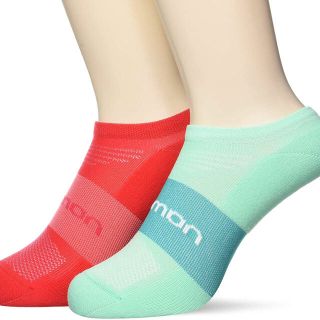 サロモン(SALOMON)の①Salomon サロモン ランニングソックス ソニック2パック 赤＆青S(ウェア)