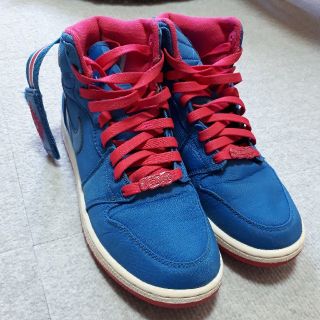 ナイキ(NIKE)のNIKE girls jordan 1 Blue/Pink(スニーカー)