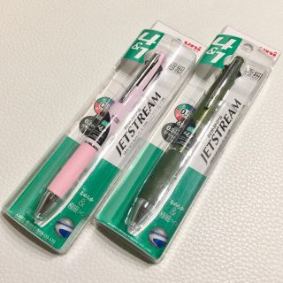 ミツビシエンピツ(三菱鉛筆)の限定 ジェットストリーム4+1  ミルキーピンク オリーブグリーン(ペン/マーカー)