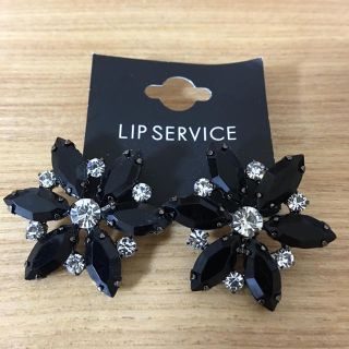 リップサービス(LIP SERVICE)のピアス♡LIP SERVICE♡花♡黒(ピアス)