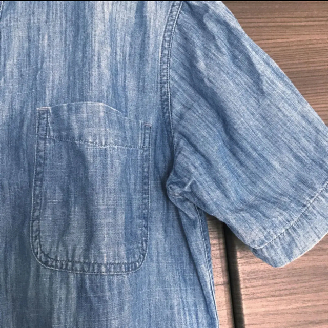 デニム色 半袖シャツ メンズ メンズのトップス(シャツ)の商品写真