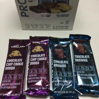 コストコ(コストコ)のカークランド　プロテインバー　チョコブラウニー　チョコチップクッキー　コストコ(プロテイン)