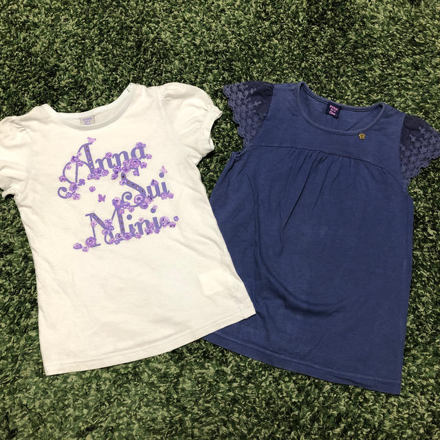 ANNA SUI mini(アナスイミニ)のアナスイ　ミニ　半袖　Tシャツ　２点セット　１３０ キッズ/ベビー/マタニティのキッズ服女の子用(90cm~)(Tシャツ/カットソー)の商品写真