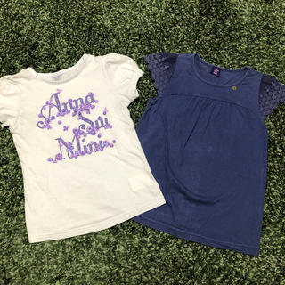 アナスイミニ(ANNA SUI mini)のアナスイ　ミニ　半袖　Tシャツ　２点セット　１３０(Tシャツ/カットソー)