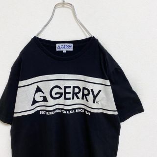 ジェリー(GERRY)の【廃盤】gerry ロゴ Tシャツ メンズ L ビッグロゴ ブラック 古着(Tシャツ/カットソー(半袖/袖なし))