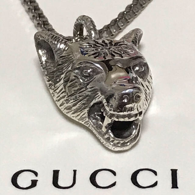 GUCCI アンガーフォレスト ウルフヘッド オオカミ 925 17号