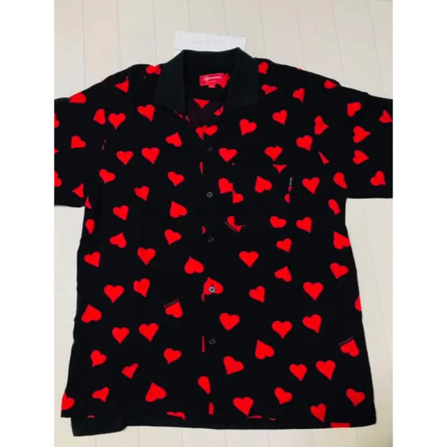 Supreme Hearts Rayon Shirt Heart L Black - www.sorbillomenu.com