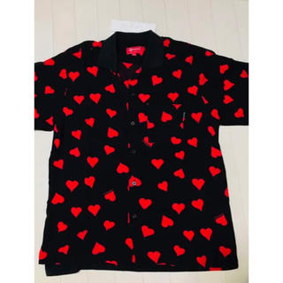 Supreme Hearts Rayon Shirt Heart M Black