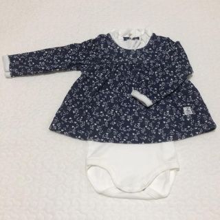 プチバトー(PETIT BATEAU)のプチバトー  ロンパース　トップス(ロンパース)