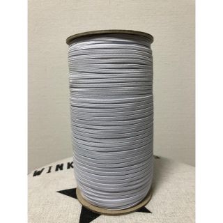 本物❗️マスク用白ゴム❗️ ソフト平ゴム4コール　3mm x  5m(その他)