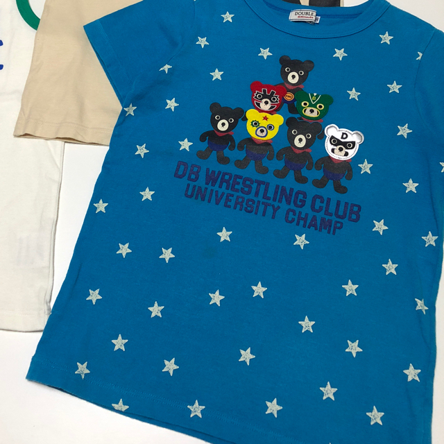 DOUBLE.B(ダブルビー)の3点専用！ミキハウス ダブルビー 半袖 Tシャツ だまし絵 ヘッドホン  キッズ/ベビー/マタニティのキッズ服男の子用(90cm~)(Tシャツ/カットソー)の商品写真