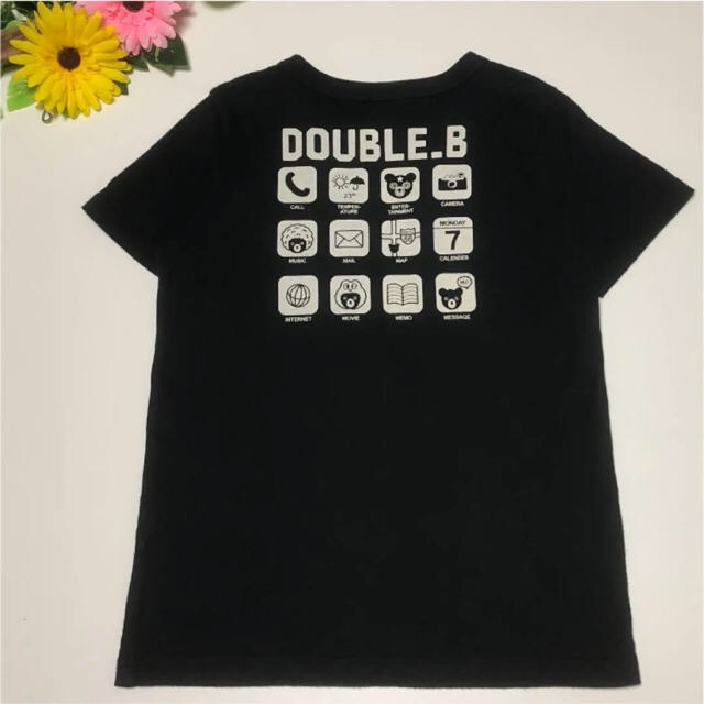 DOUBLE.B(ダブルビー)の3点専用！ミキハウス ダブルビー 半袖 Tシャツ だまし絵 ヘッドホン  キッズ/ベビー/マタニティのキッズ服男の子用(90cm~)(Tシャツ/カットソー)の商品写真
