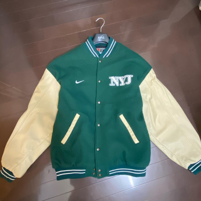 NIKE(ナイキ)の値下げ　NIKE NFL NY JETS スタジャン　90s  メンズのジャケット/アウター(スタジャン)の商品写真