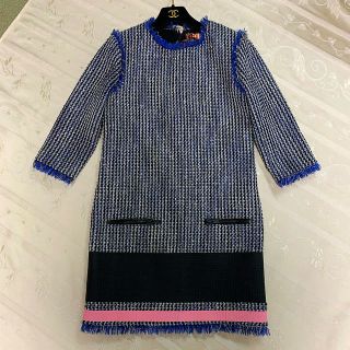 エムエスジイエム(MSGM)のタグ付き新品♡MSGM ツイード　ワンピース(ひざ丈ワンピース)