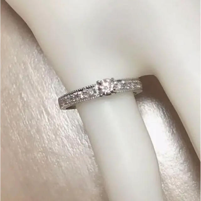 天然ピンクダイヤモンドリング／ハーフエタニティリング レディースのアクセサリー(リング(指輪))の商品写真