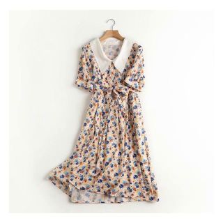 ザラ(ZARA)の1669＊S/S ビンテージ調 レトロ 花柄 ワンピース(ひざ丈ワンピース)