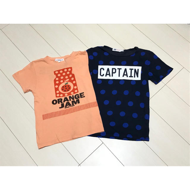 F.O.KIDS(エフオーキッズ)の★FUNNY POPKIDS★H&M★半袖Tシャツ2枚セット★130140 キッズ/ベビー/マタニティのキッズ服女の子用(90cm~)(Tシャツ/カットソー)の商品写真